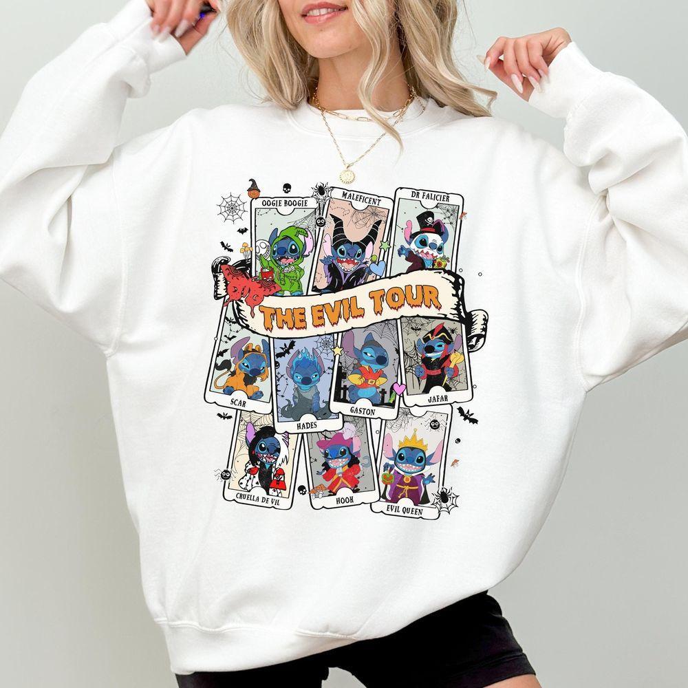 Disney Lilo Stitch Costume Villains The Evil Tour Shirt Disneyland Halloween Family Matching Shirt Disney Villains The Evil Tour Shirt Design T-shirt